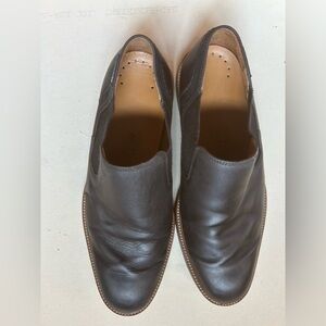Men's Black Memphisto Leather Slip-On Shoes
